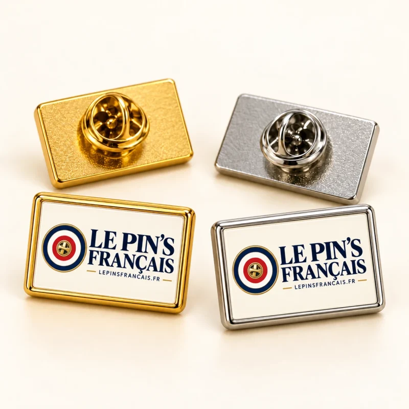 Pin's rectangle 24×16 mm personnalisé