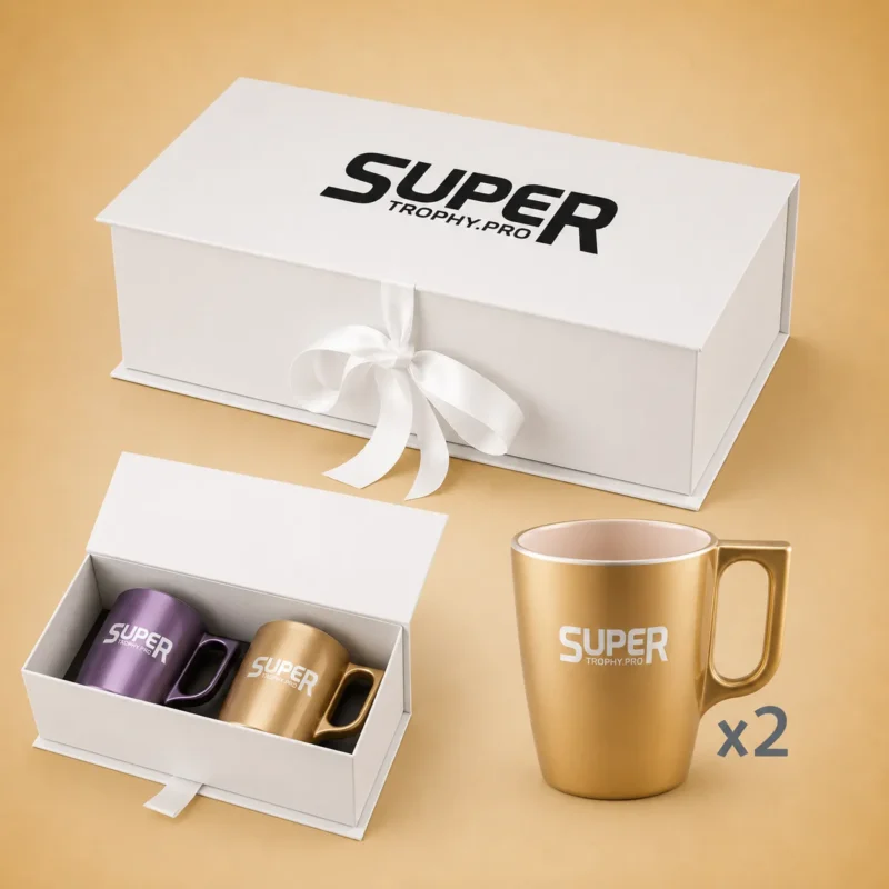 Coffret Duo de Mugs 25 cl personnalisé