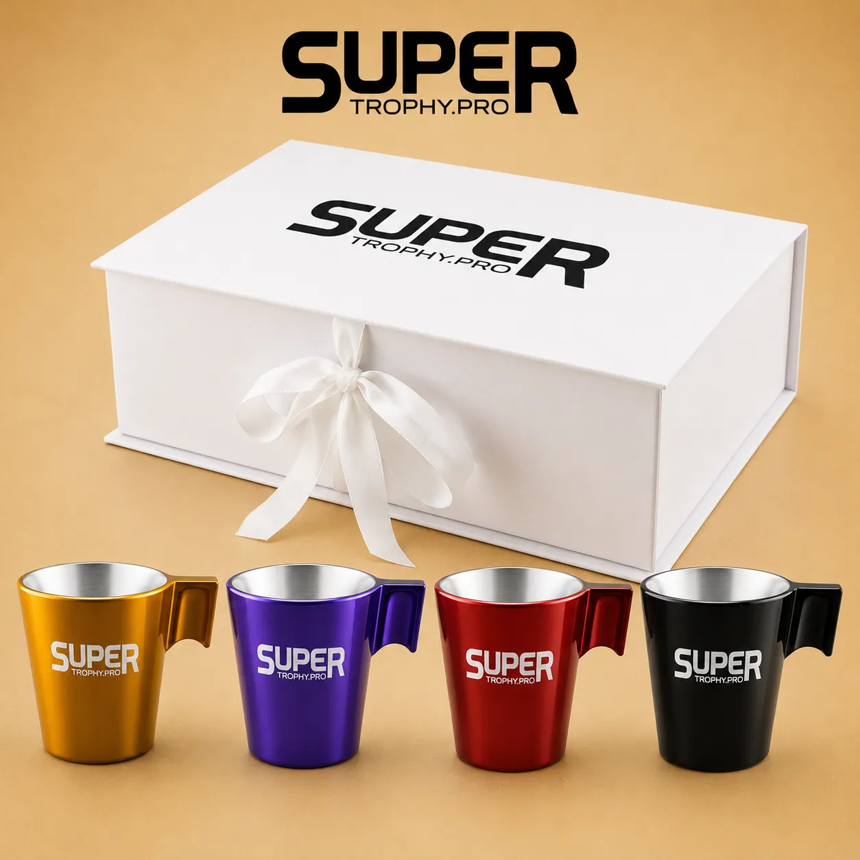 Coffret de 4 Tasses Expresso personnalisé
