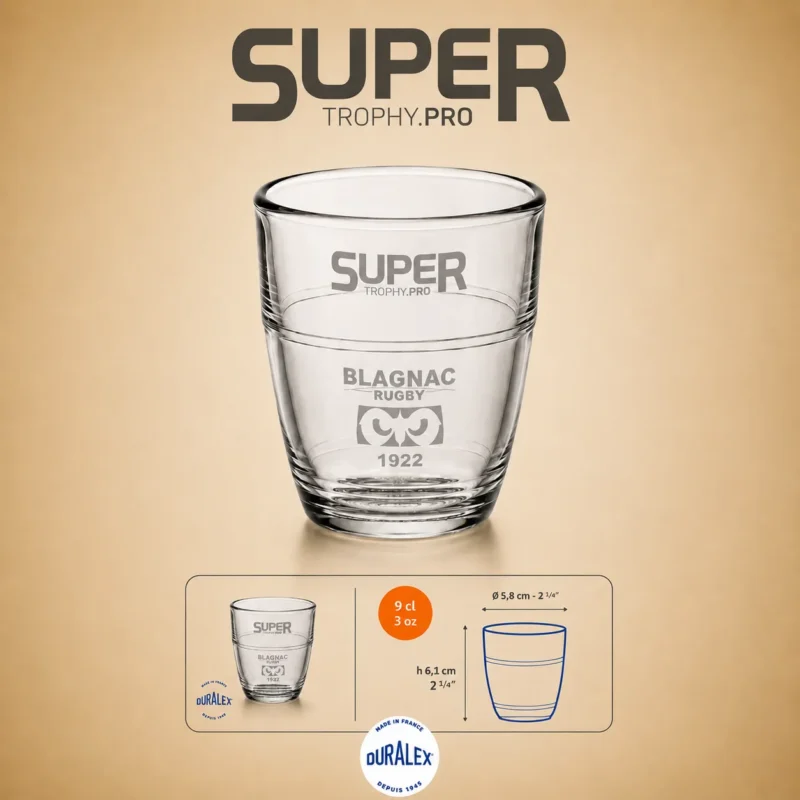 Verre expresso Duralex Gigogne 9 cl personnalisé
