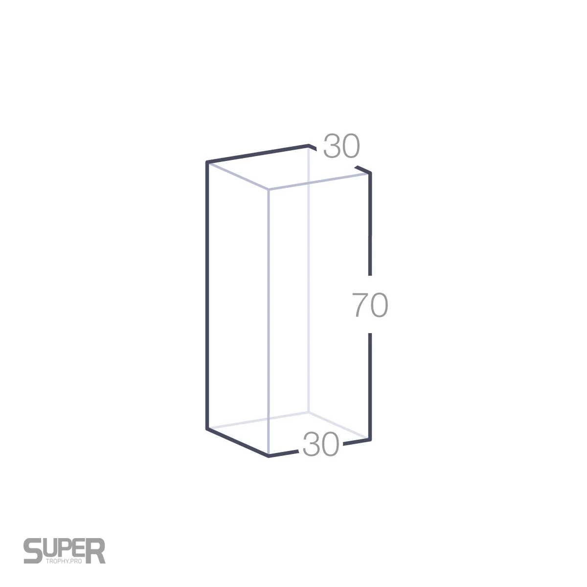 Bloc de verre rectangle 7 cm personnalisé