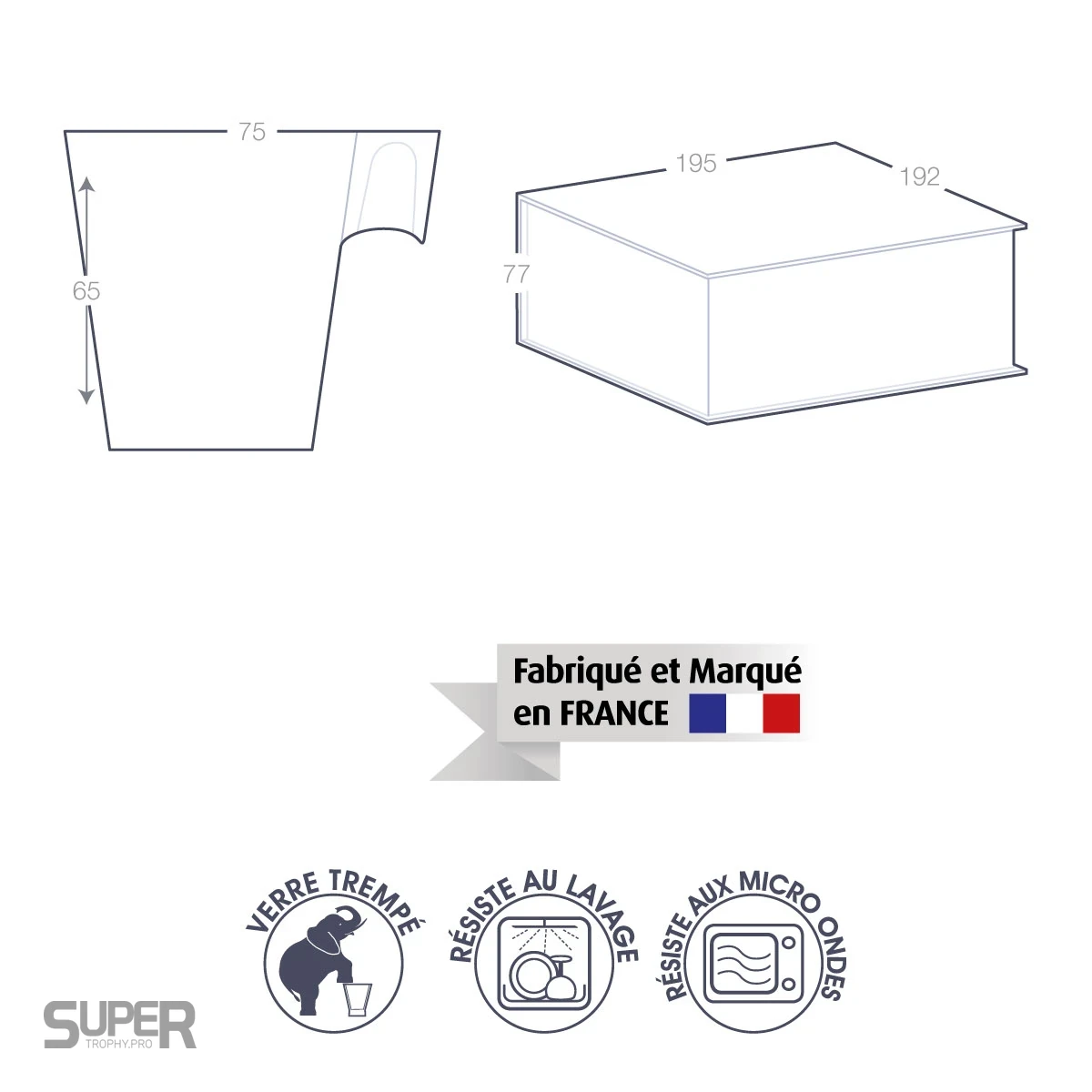 Coffret de 4 Tasses Expresso personnalisé