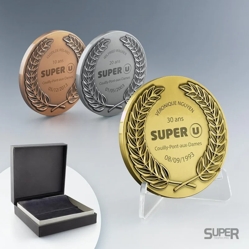 Médaille Lauriers personnalisée