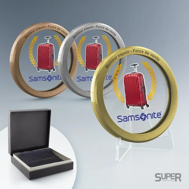 Médaille Verre & Métal personnalisée