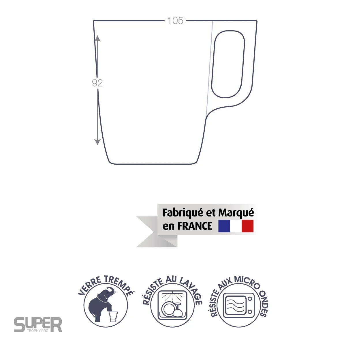 Mug 25 cl personnalisé Luminarc