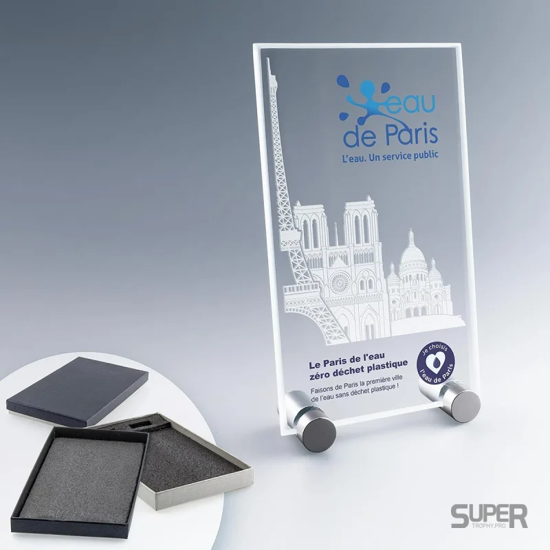Plaque en verre 15 cm personnalisée