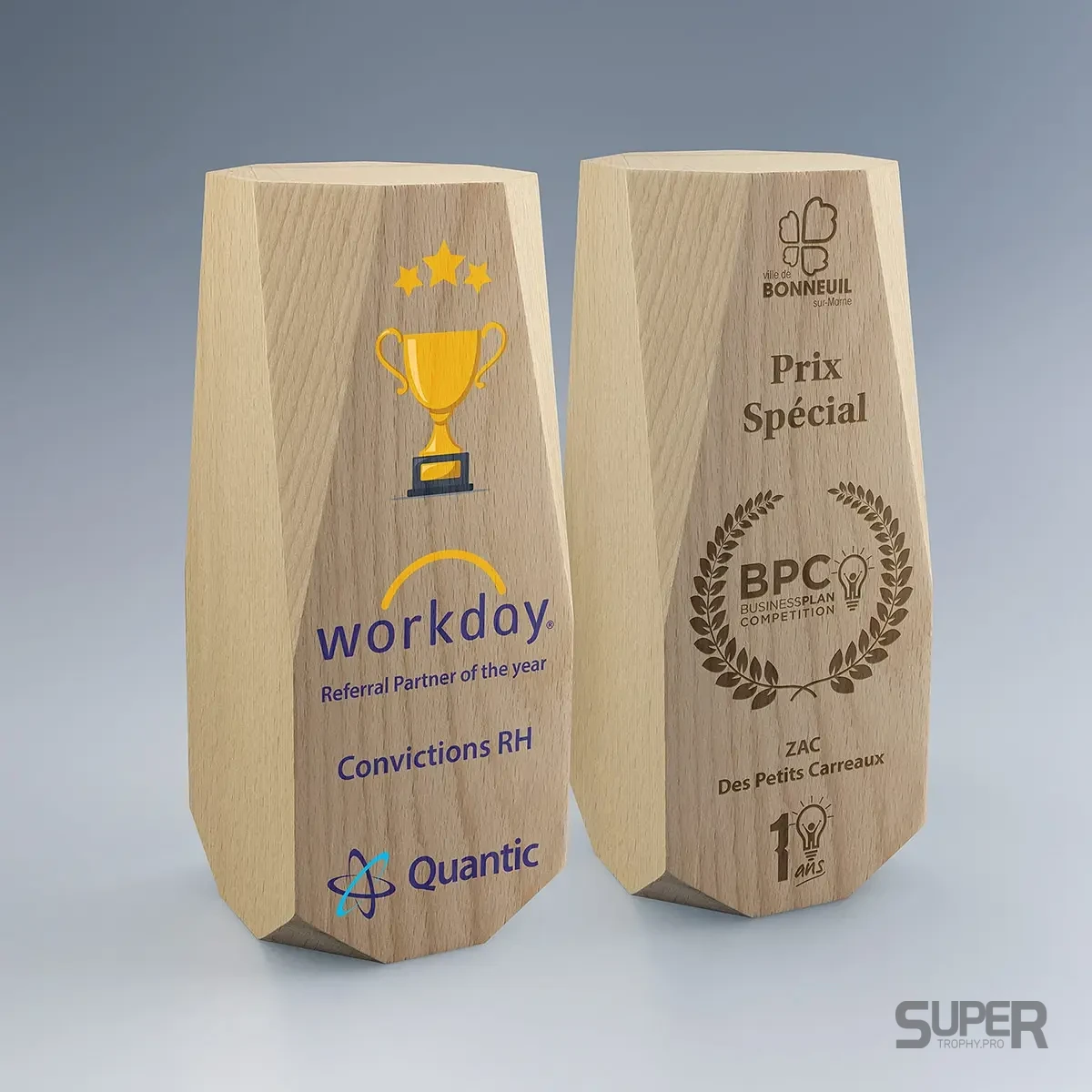 Trophée Bois Ruby personnalisé