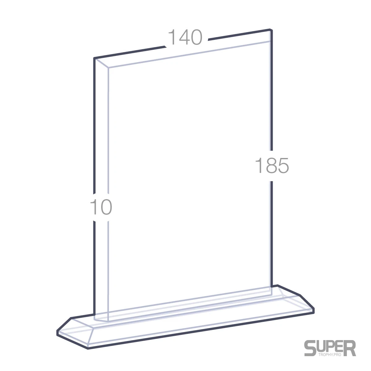 Trophée Rectangle en verre personnalisé