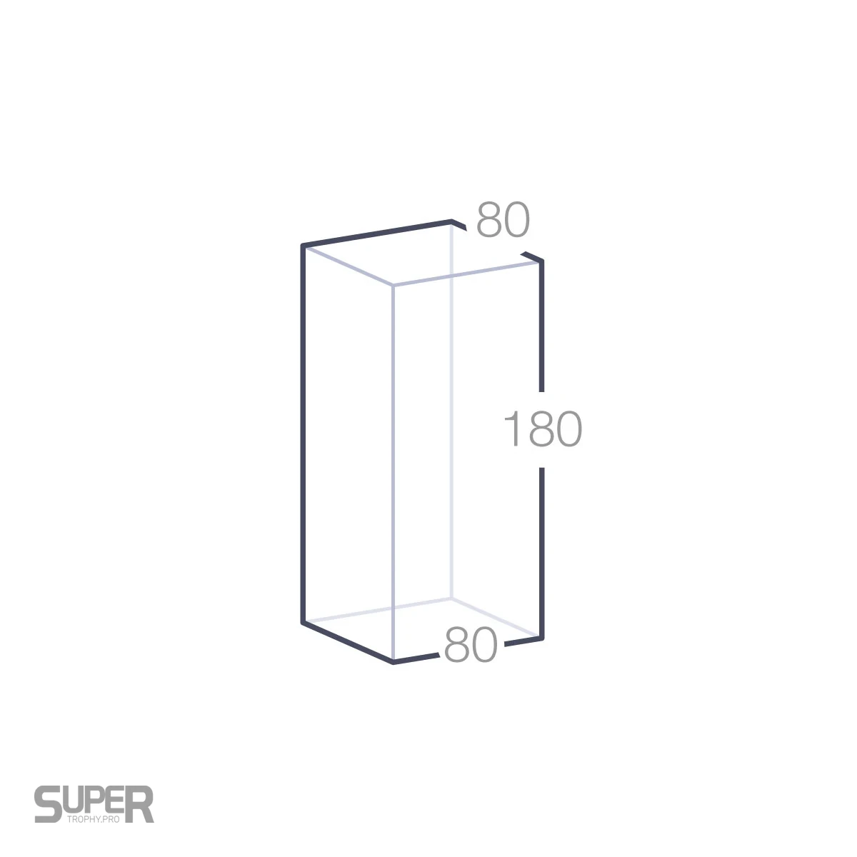 Trophée rectangle en verre 18×8 cm personnalisé