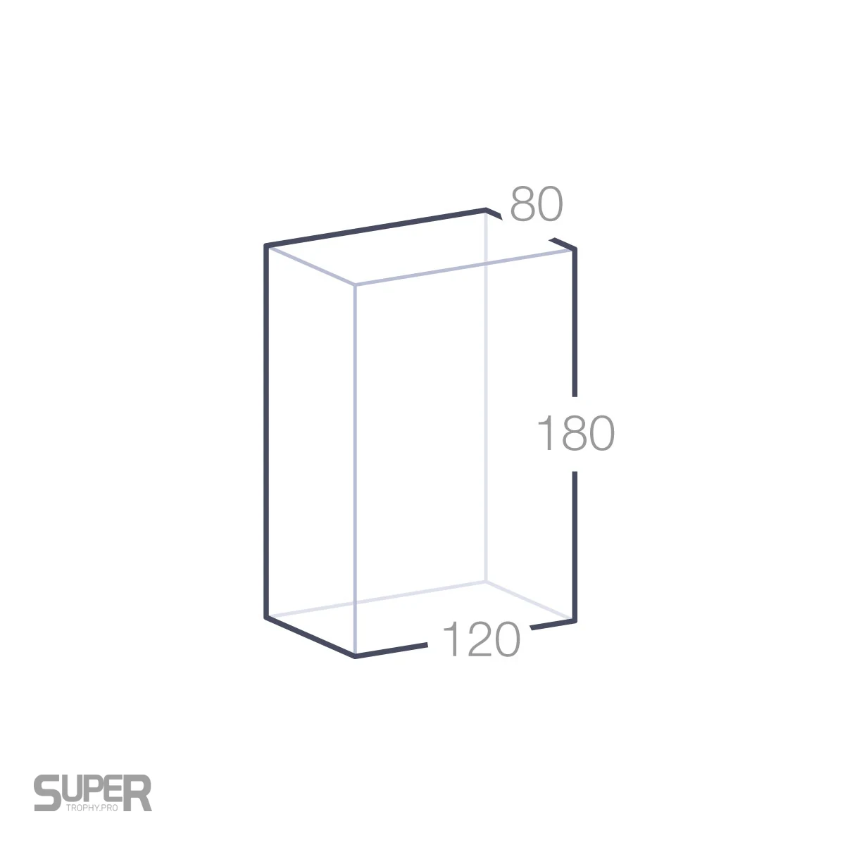 Trophée rectangulaire en verre 18×12 cm personnalisé