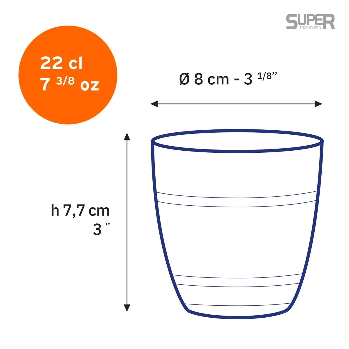 Verre Duralex Gigogne 22 cl personnalisé