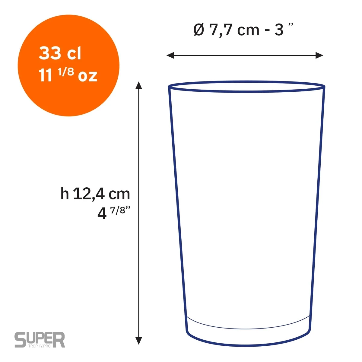 Verre à bière Duralex Unie 33 & 56 cl personnalisé